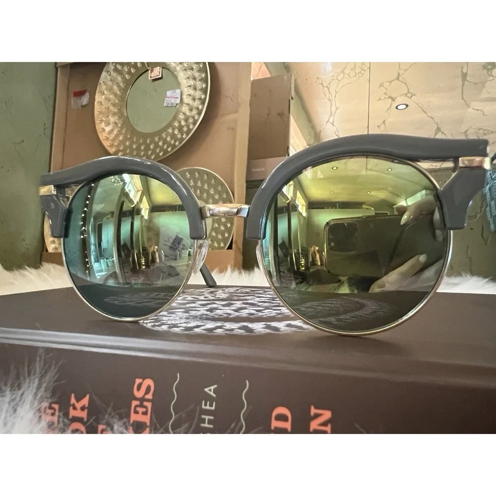 2 Pair Joes Jeans Round Sunglasses UV Protection‎ Satin Blush Gunmetal Grey NWT